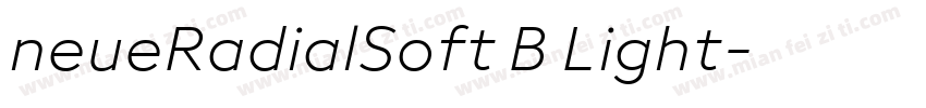 neueRadialSoft B Light字体转换